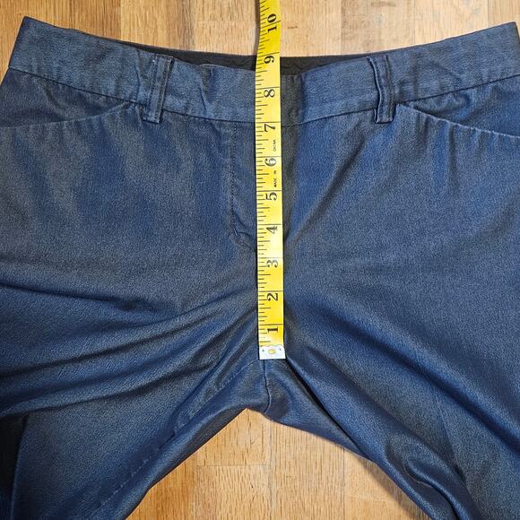 Vtg Express Editor Trouser Pants Womens 6 Dark Wash Stretch Denim Career Y2K - Picture 9 of 11